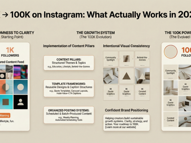 How to Grow from 1K to 100K Followers on Instagram in 2026